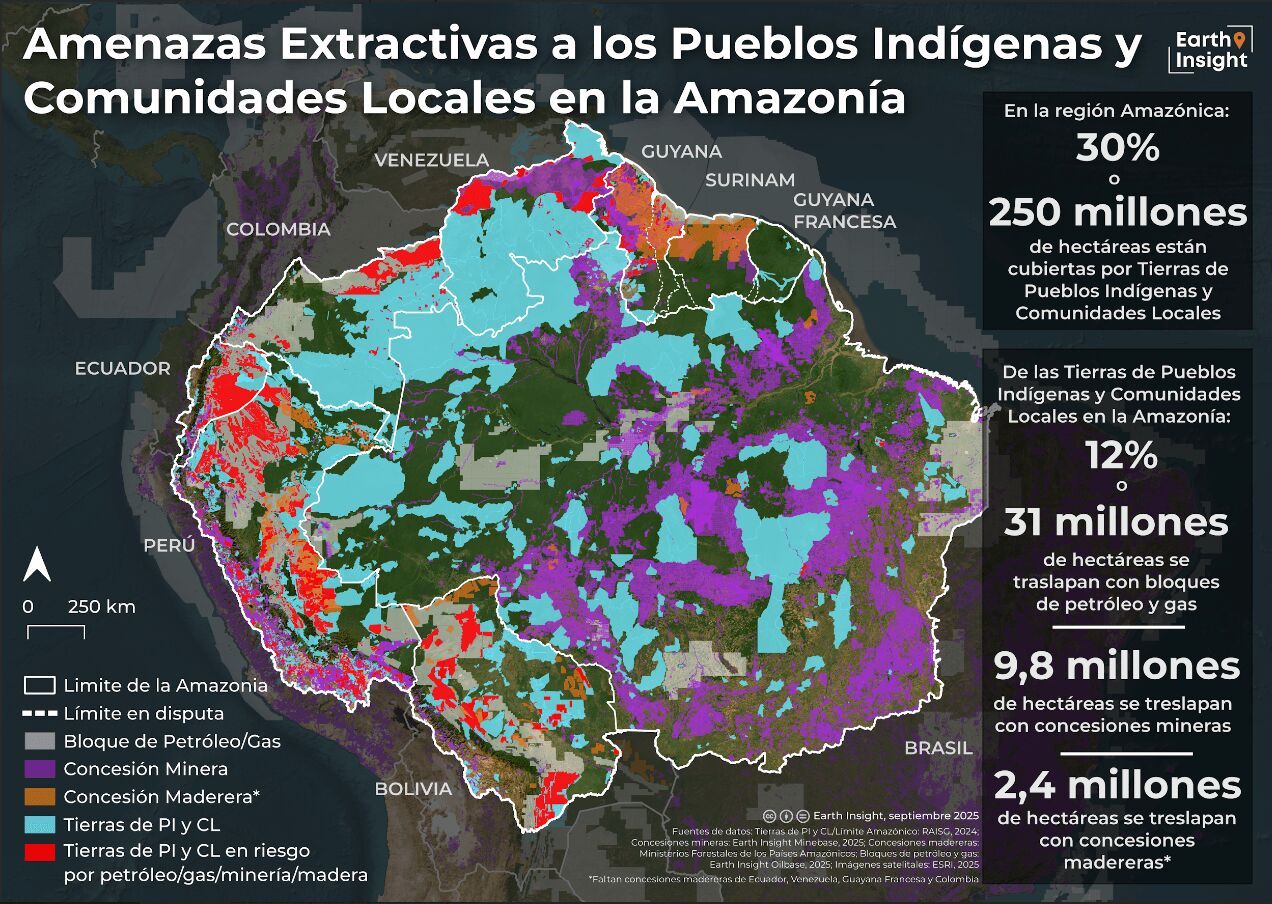 Amenazas Extractivas a los Pueblos Indígenas y Comunidades Locales en la Amazonía.