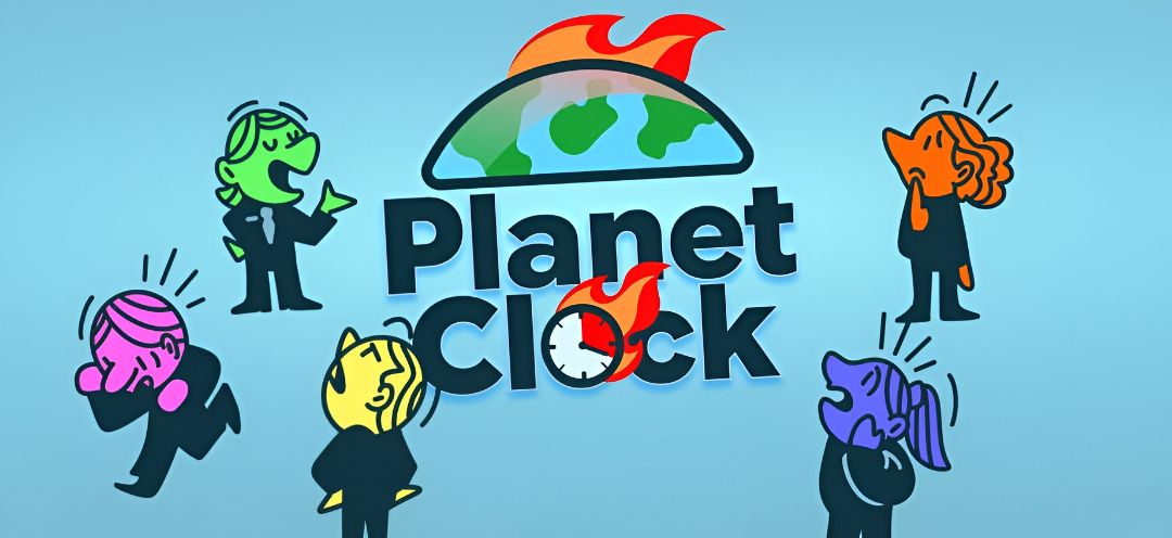 Imagen promocional de Planet Clock el nuevo videojuego educativo de la Asociación Líbero que está inspirado en el reloj...